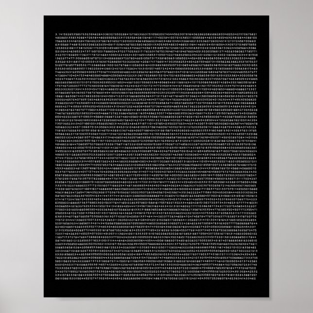 Pi 5000 Digits Pi Day Mathematician Teacher Nerd M Poster (Front)