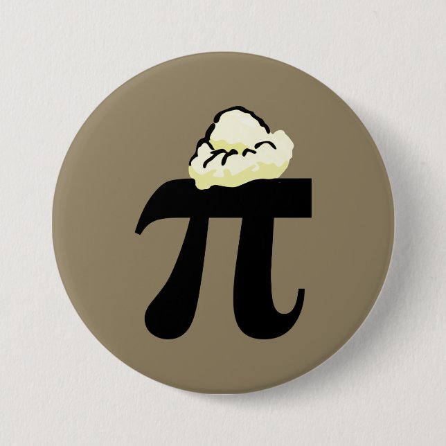 Pi à la mode 7.5 cm round badge (Front)