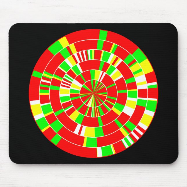 Pi Abstract 02 - On Black Mouse Pad (Front)