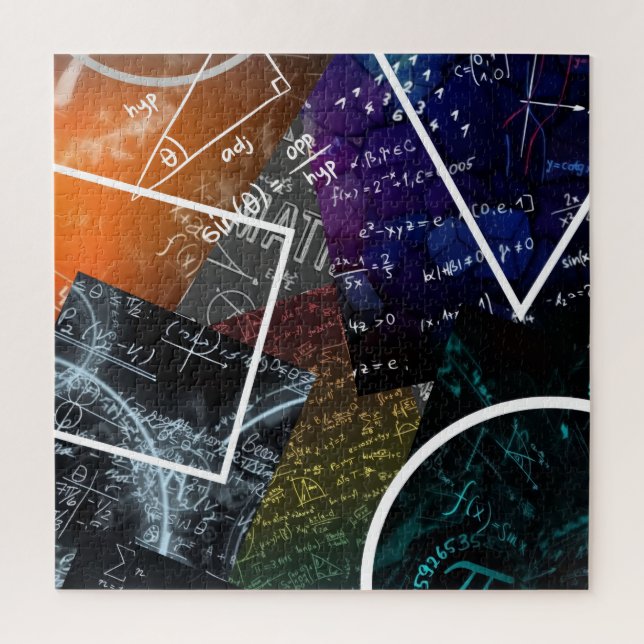 Pi Abstract: Mathematical Art Puzzle (Vertical)