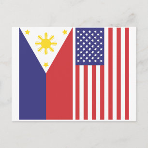PI and US Flags Postcard