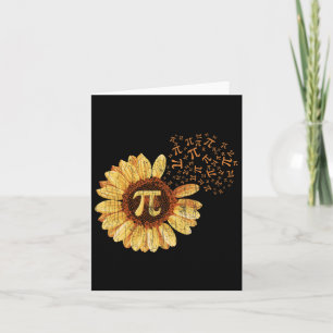 Pi Apparel Pi Day Sunflower Attire Math Funny Gift Card