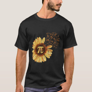 Pi Apparel Pi Day Sunflower Attire Math Funny Gift T-Shirt
