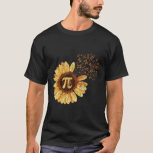 Pi Apparel Pi Day Sunflower Attire Math Funny Gift T-Shirt