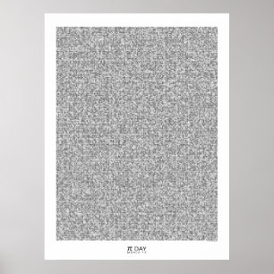 Pi art - Graphic Pi to the 31,415th decimal place Poster