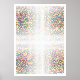 Pi art - Pi to the 3,141th decimal place Poster