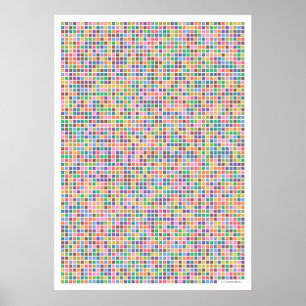 Pi art - Pi to the 3,141th decimal place Poster