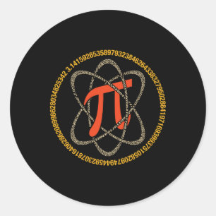 Pi Atom - Pi Day And Math Lover Gift  Classic Round Sticker