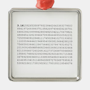Pi Celebrate 3.14 Pi Day Metal Tree Decoration