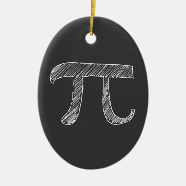 Pi Ceramic Tree Decoration (Front)