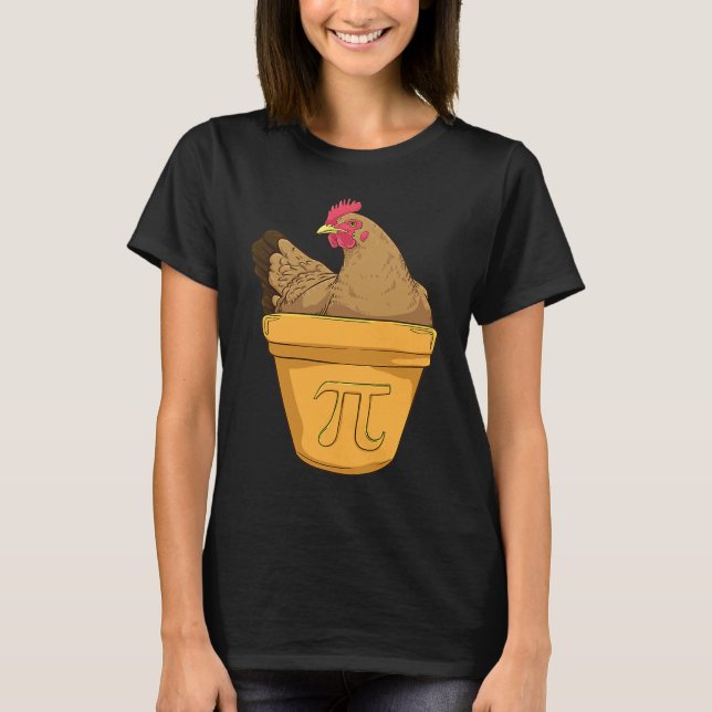 Pi Chicken Pot Math Pi Day T-Shirt (Front)