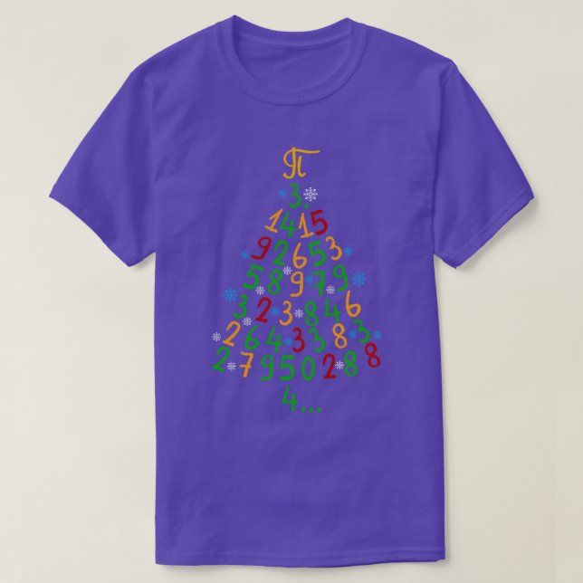 Pi Christmas Tree T-Shirt (Design Front)