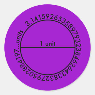 Pi Circle Classic Round Sticker