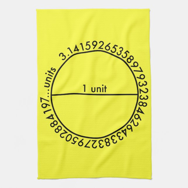 Pi Circle Tea Towel (Vertical)