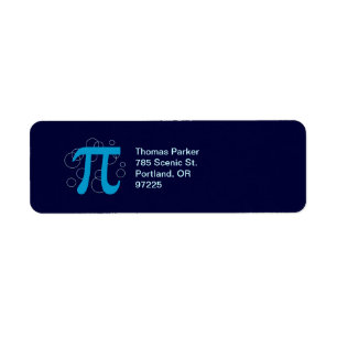 Pi Circles Return Address Label