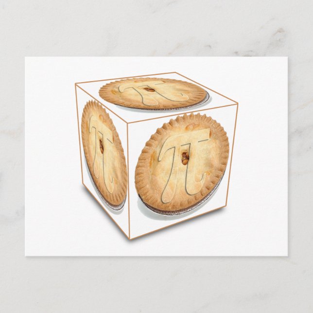 Pi Cubed (PIE CUBED) PI PIE CRUST Postcard (Front)
