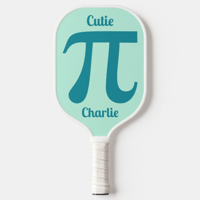 Pi / Cutie Pi custom text & colour Pickleball Paddle (Front)