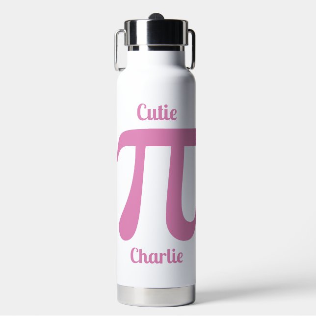 Pi / Cutie Pi custom text Water Bottle (Front)