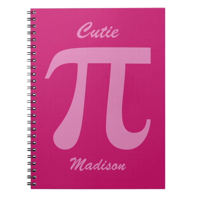 Pi / Cutie Pie custom name Notebook (Front)