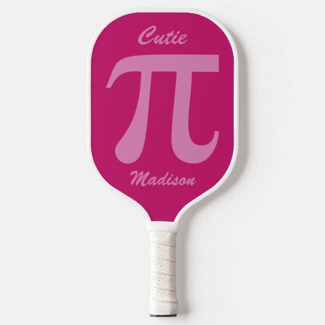 Pi / Cutie Pie custom name Pickleball Paddle (Front)