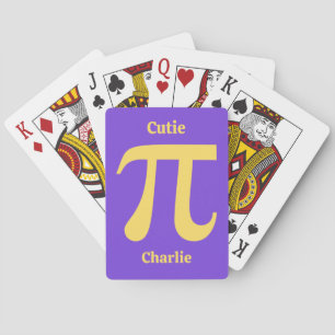 Pi / Cutie Pie custom name Playing Cards