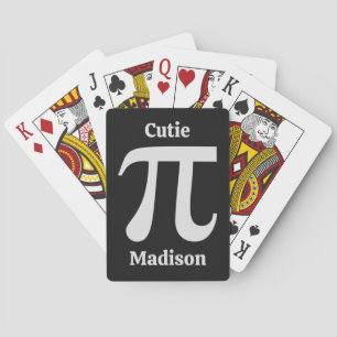 Pi / Cutie Pie custom name Playing Cards