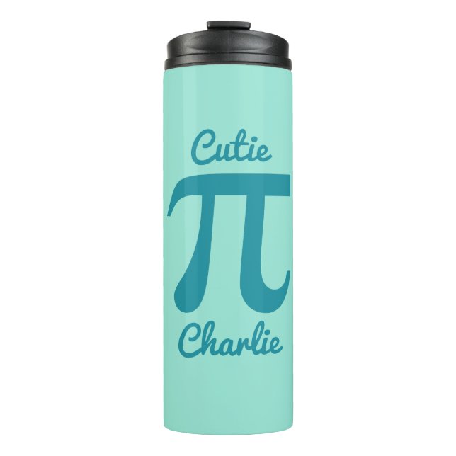 Pi / Cutie Pie custom text & colour tumbler (Front)