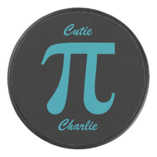Pi / Cutie Pie custom text hockey puck