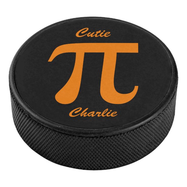 Pi / Cutie Pie custom text hockey puck (3/4)