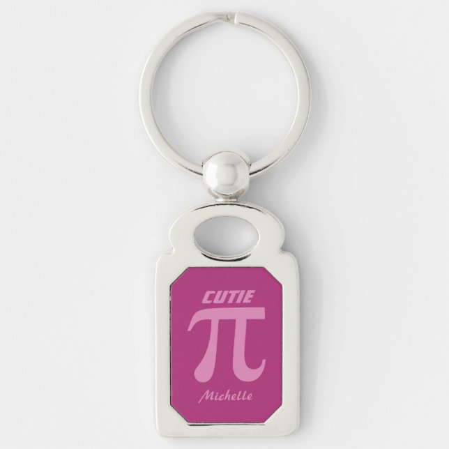 Pi / Cutie Pie custom text key chain (Front)