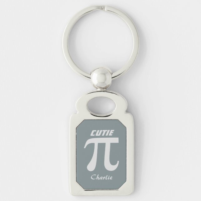 Pi / Cutie Pie custom text key chain (Front)