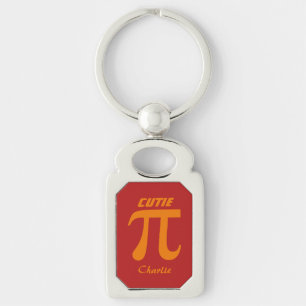 Pi / Cutie Pie custom text key chain