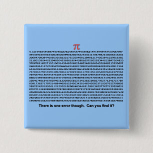 Pi Day 15 Cm Square Badge