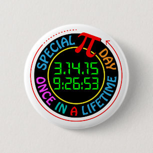 Pi Day 2015 6 Cm Round Badge