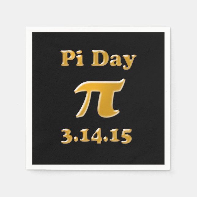 Pi Day 2015 Paper Napkins (Front)
