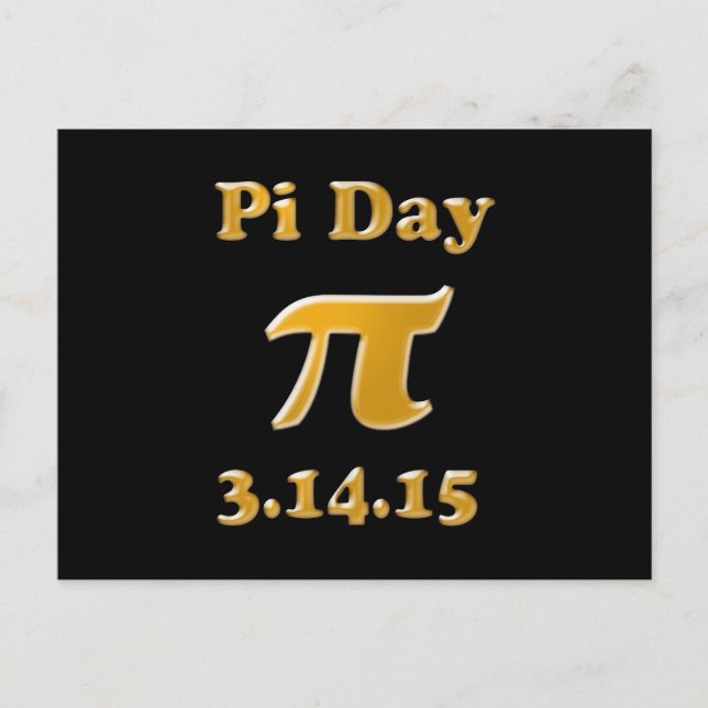 Pi Day 2015 Postcard (Front)