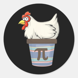 Pi Day 2025 Math Lover Mathematics Chicken Pot Pie Classic Round Sticker