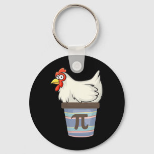 Pi Day 2025 Math Lover Mathematics Chicken Pot Pie Key Ring