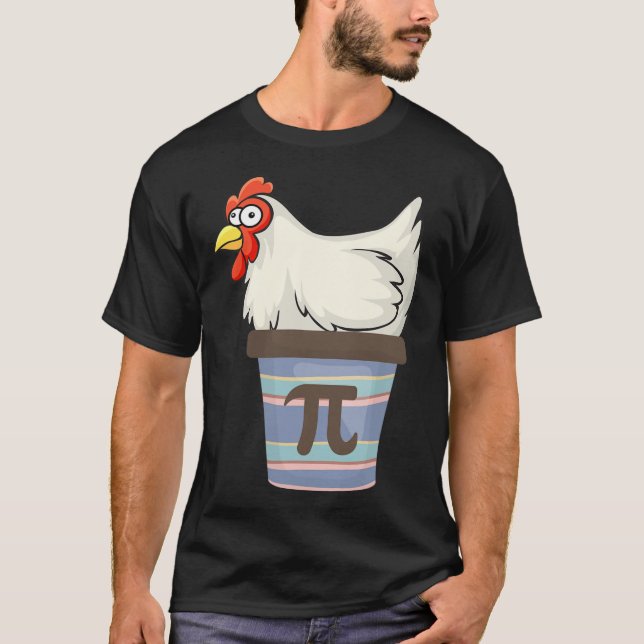 Pi Day 2025 Math Lover Mathematics Chicken Pot Pie T-Shirt (Front)