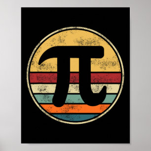 Pi Day 2025 Math Lover Mathematics Retro Vintage D Poster