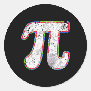 Pi Day 2025 Retro Vintage Math Teacher Women Men K Classic Round Sticker