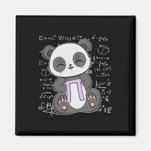 Pi Day 3.14159 Algebra Mathematic Anime Panda Bear Magnet