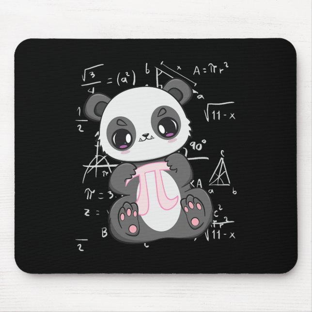 Pi Day 3.14159 Algebra Mathematic Anime Panda Bear Mouse Pad (Front)