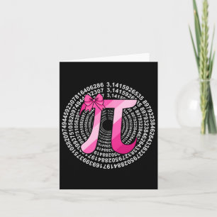 Pi Day 3.14159 Cute Pink Pi Pi Symbol Science And  Card