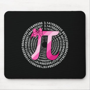 Pi Day 3.14159 Cute Pink Pi Pi Symbol Science And Mouse Pad