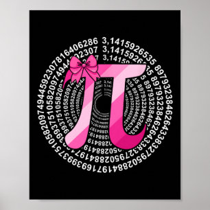 Pi Day 3.14159 Cute Pink Pi Pi Symbol Science And  Poster