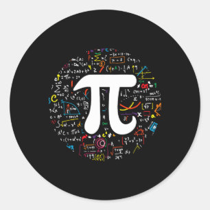 Pi Day 3.14159 Pi Symbol Science And Math Teacher  Classic Round Sticker