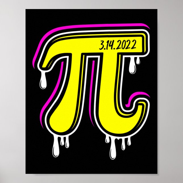 Pi Day 3.14.2025 Bright  Poster (Front)