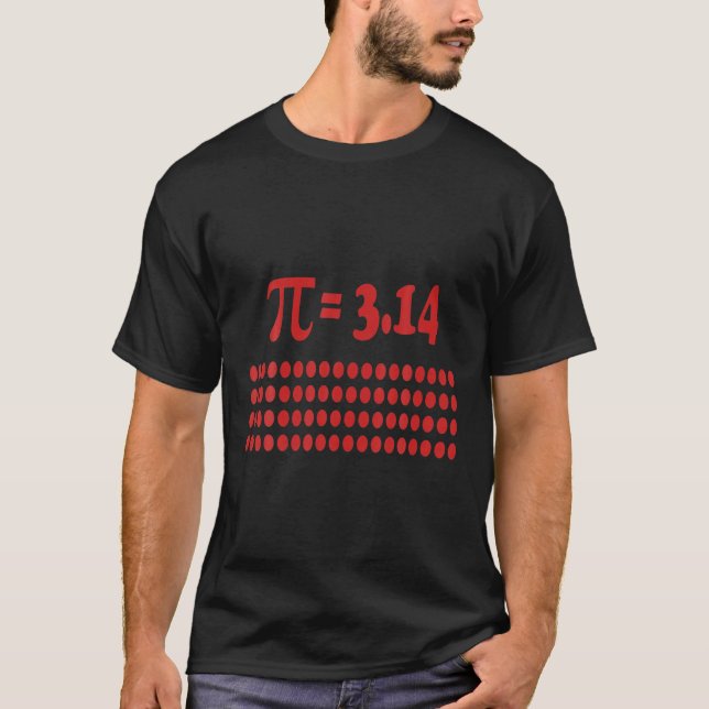 Pi Day 3.14 Cool Funny Math Geek T-Shirt (Front)