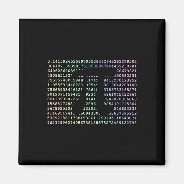 Pi Day 3.14 Cool Funny Nerd Math Geek 2017 Rainbow Magnet (Front)